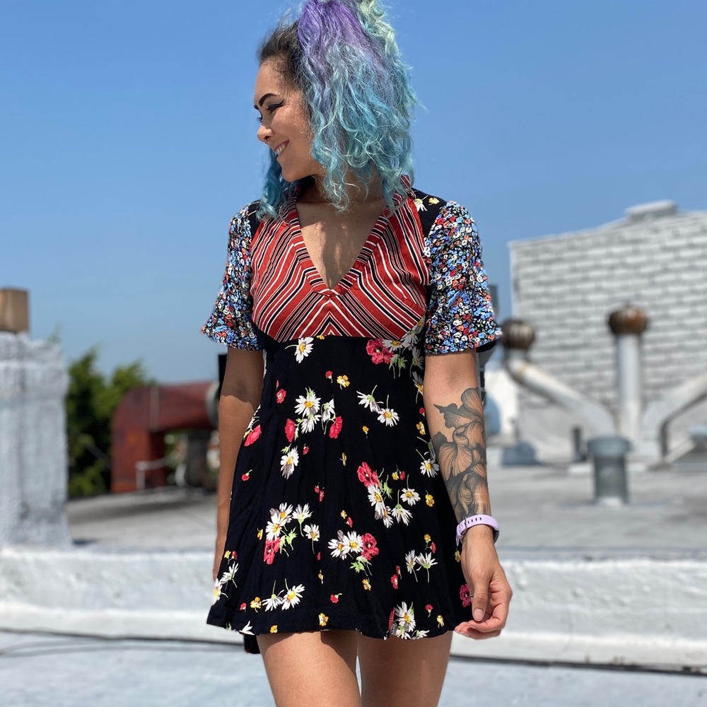 Free People Mixed Print Dress